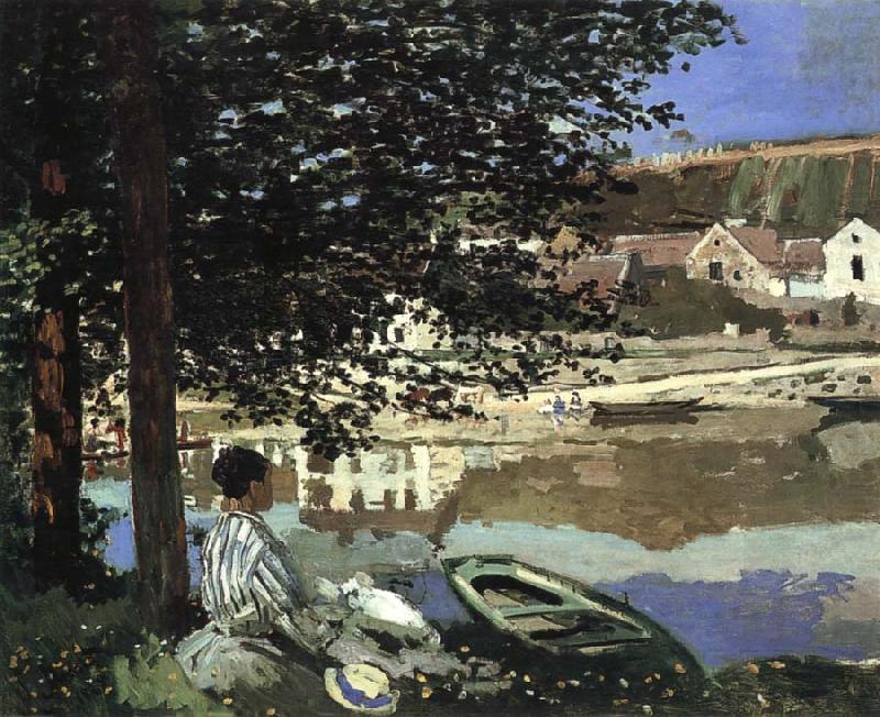 Claude Monet River Scene at Bennecourt china oil painting image